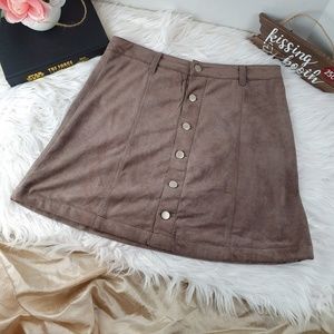 Olivaceous Bohemian style skirt with butt